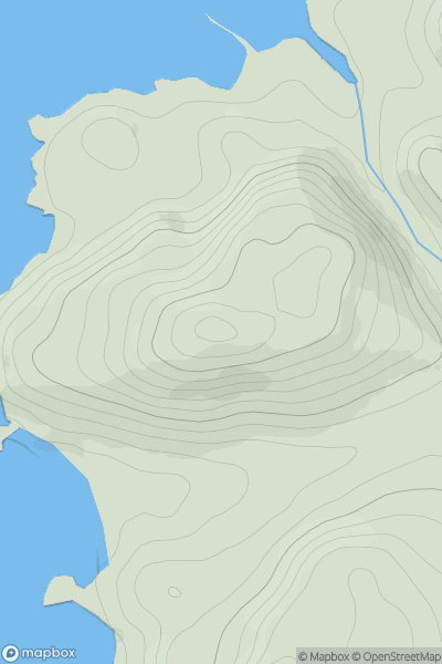 Thumbnail image for Torr Mor [Loch Maree to Loch Broom] [NG956913] showing contour plot for surrounding peak